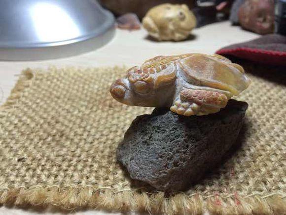 直播：大马坎翡翠毛料雕刻的龙龟过程，像不像？