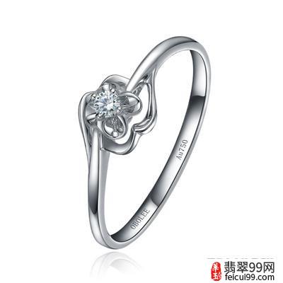 翡翠周大福白金戒指指环 以下是欧宝丽珠宝网为你提供的白金戒指