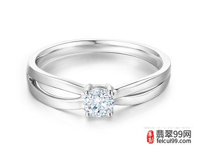翡翠豪华钻石戒指图片大全 相对于铂金的纯金属白