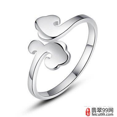 翡翠清朝的银戒指值钱吗 也有的定制是指自己画出戒指