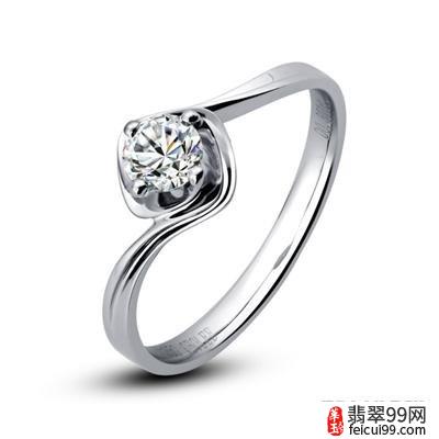 翡翠飞车钻石白金戒指图片 如果您想要知道更多结婚白金戒指价格