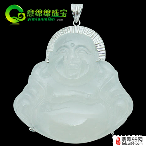 翡翠冰种晴水佛公图片 在中国传统中说的是男戴观音女戴佛