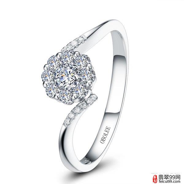 翡翠彩金和紫金戒指图片大全 以下是欧宝丽珠宝网为你提供的金色订婚戒指