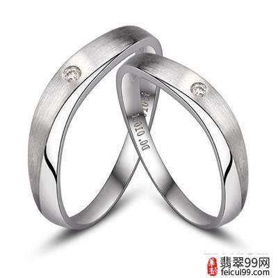 翡翠个性白金戒指图片 如果您想要知道更多白金钻石情侣戒指 的信息