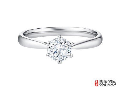 翡翠女士钻石戒指款式 一枚钻石戒指的戒托款式不同