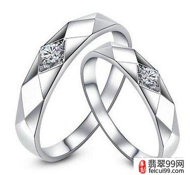 翡翠18k白金钻石戒指价格 以下是欧宝丽珠宝网为你提供的钻石情侣戒指