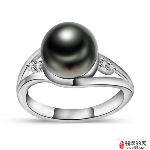 翡翠黑色珍珠戒指 运用现代科技制造不断创新
