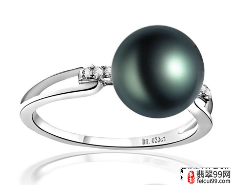 翡翠珍珠戒指什么颜色好看 正圆的大溪地珍珠戒指比较罕见