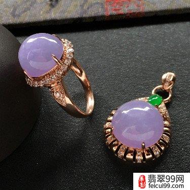 翡翠紫罗兰翡翠戒面欣赏 戒面的形状是戒面收藏时容易被收藏者忽略的一点